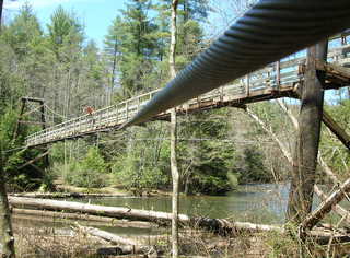 Swinging Bridge Cable View